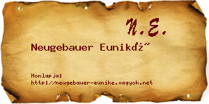 Neugebauer Euniké névjegykártya